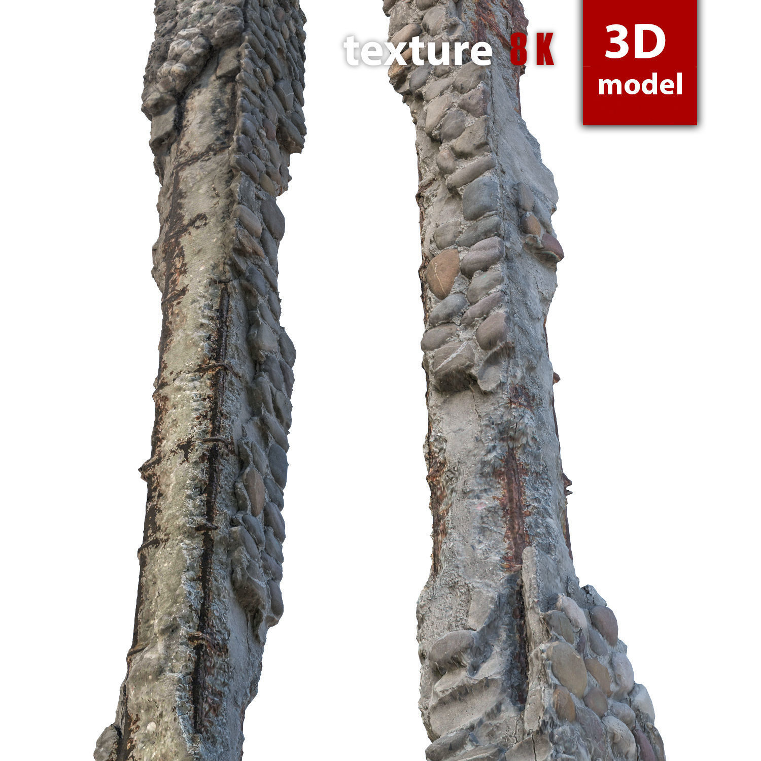 372 Column Low-poly 3D model_3