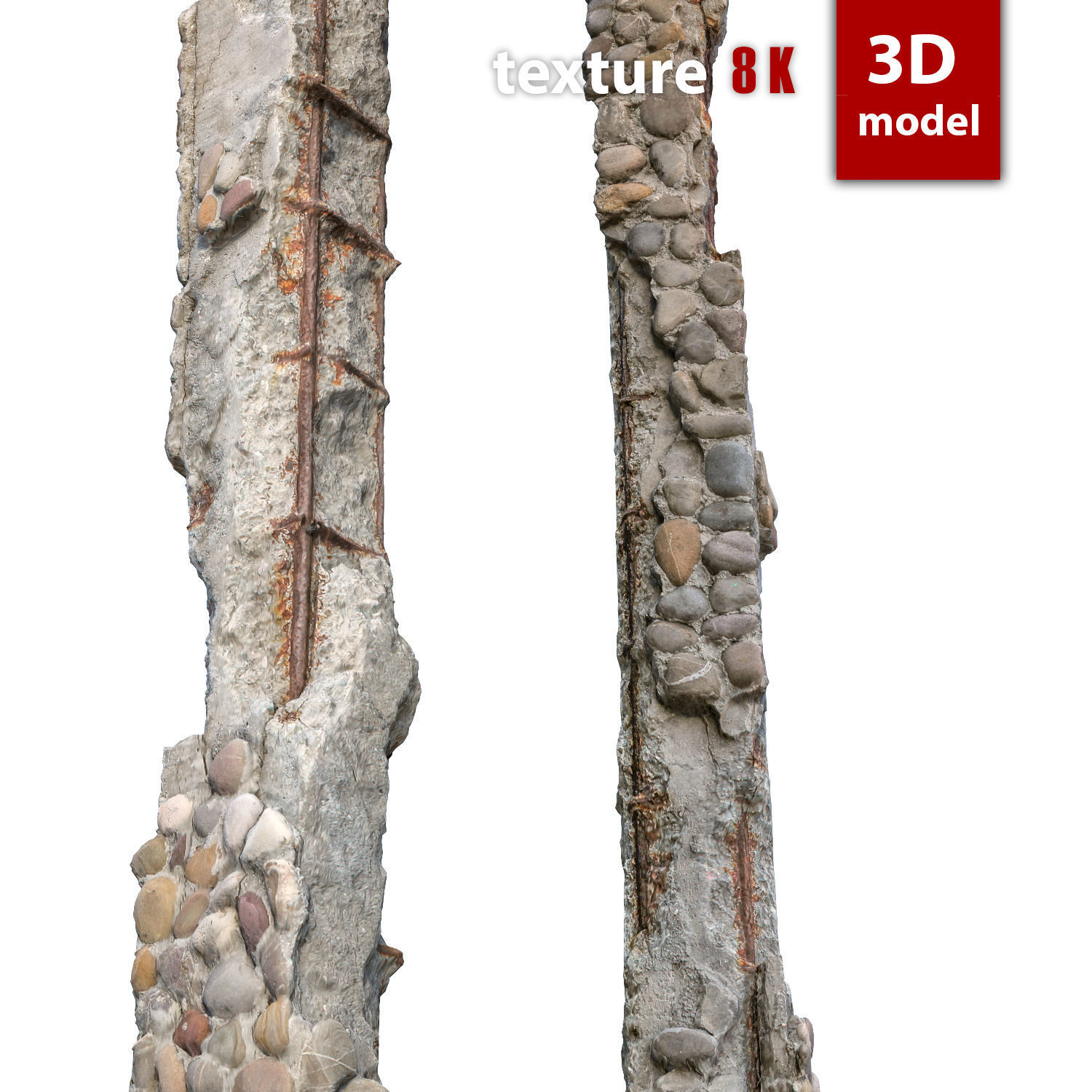 372 Column Low-poly 3D model_1