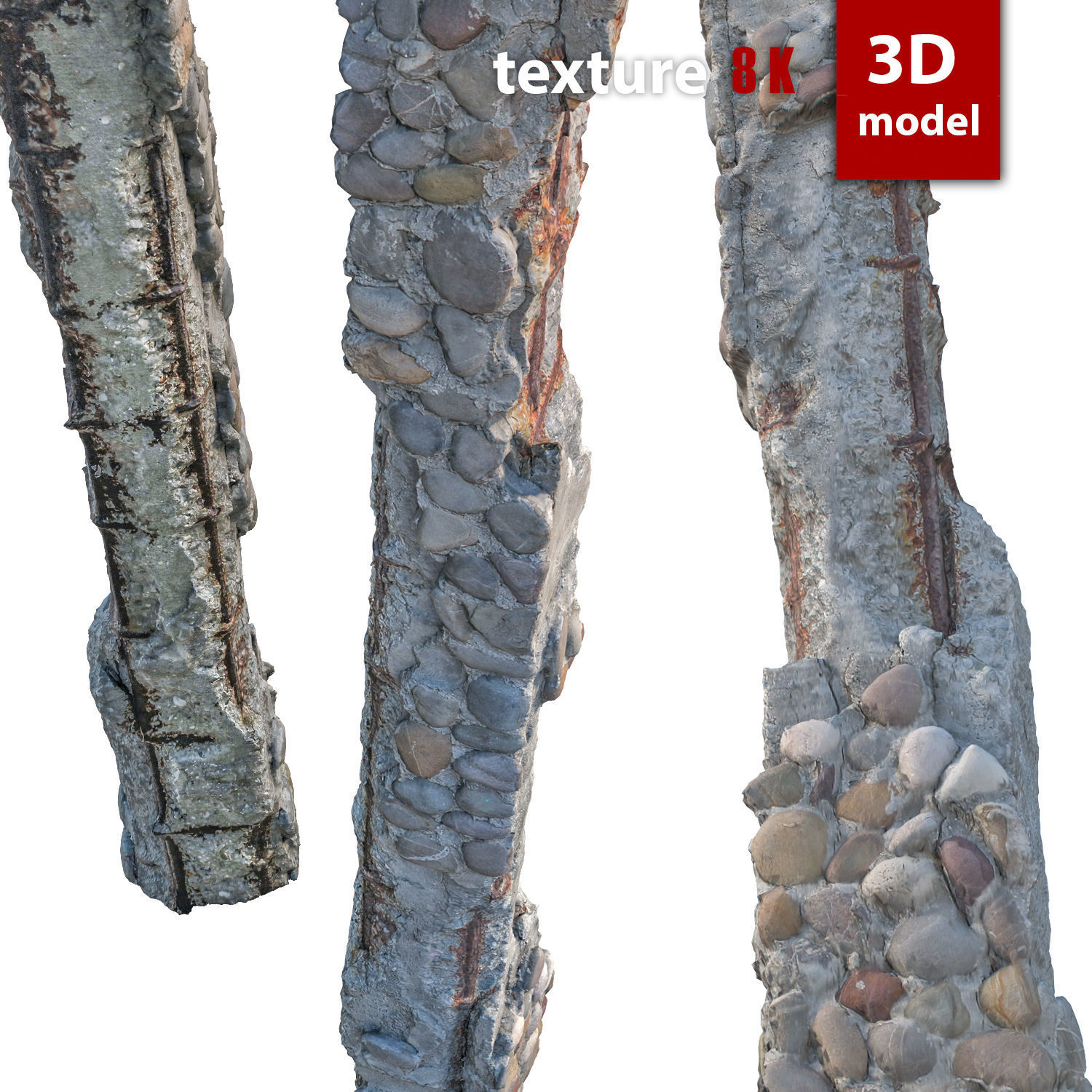 372 Column Low-poly 3D model_4