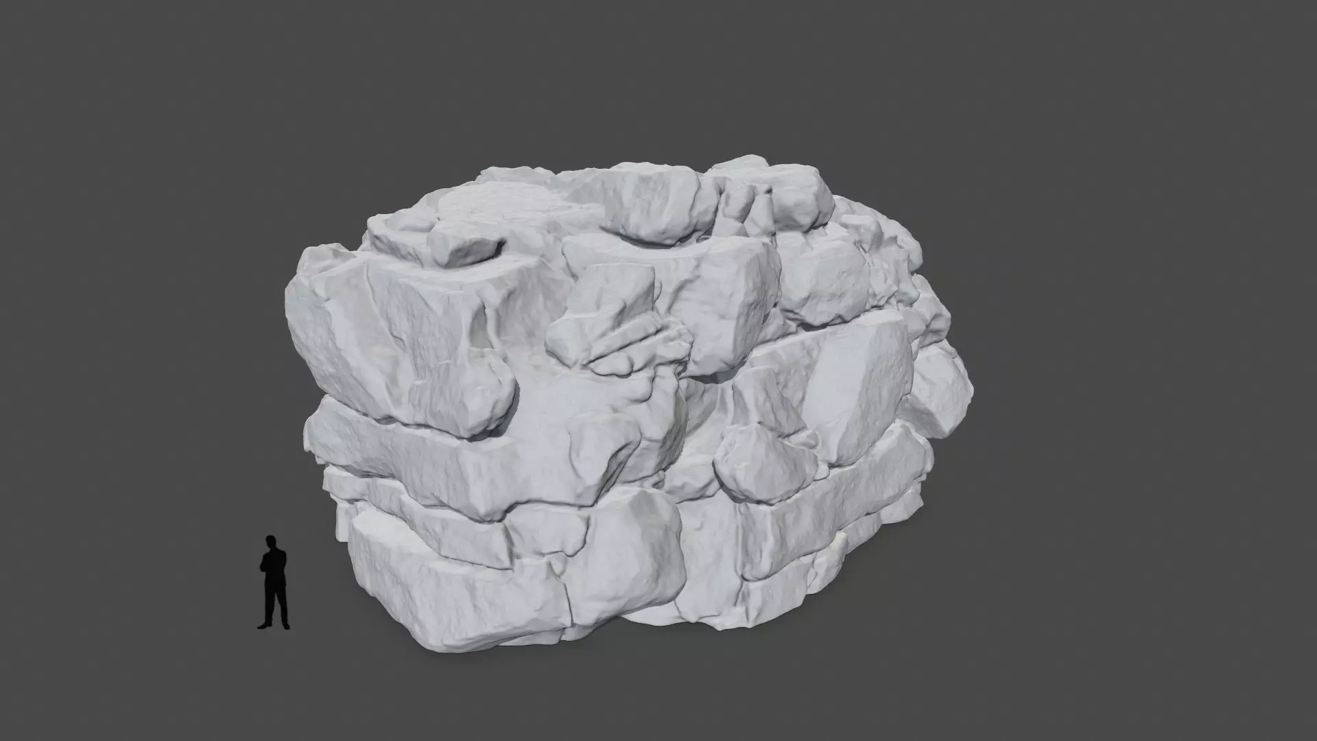 print rock 4 pile of rocks 3D print model_0