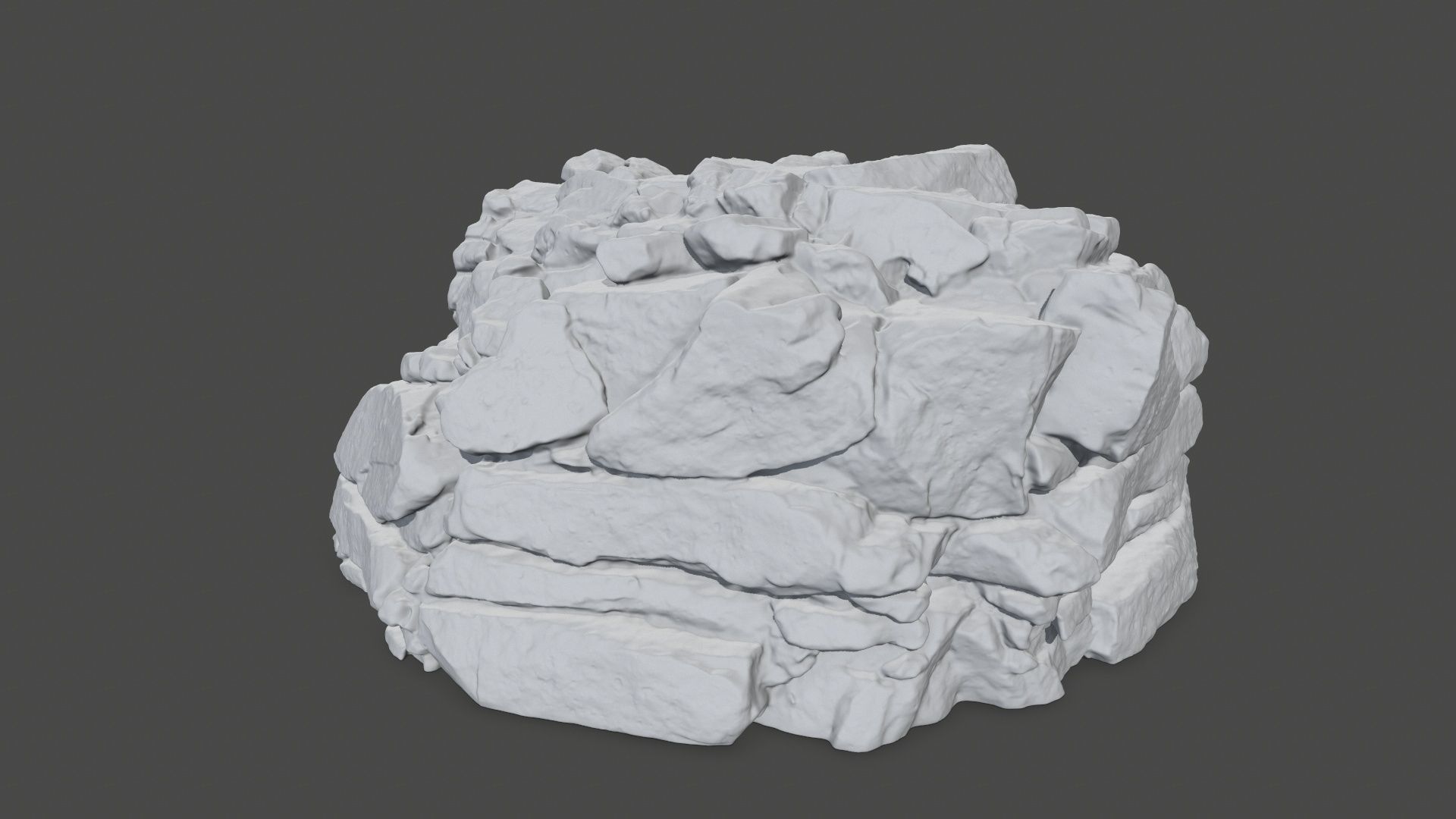 print rock 4 pile of rocks 3D print model_2