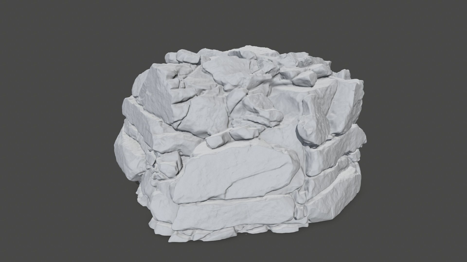 print rock 4 pile of rocks 3D print model_3