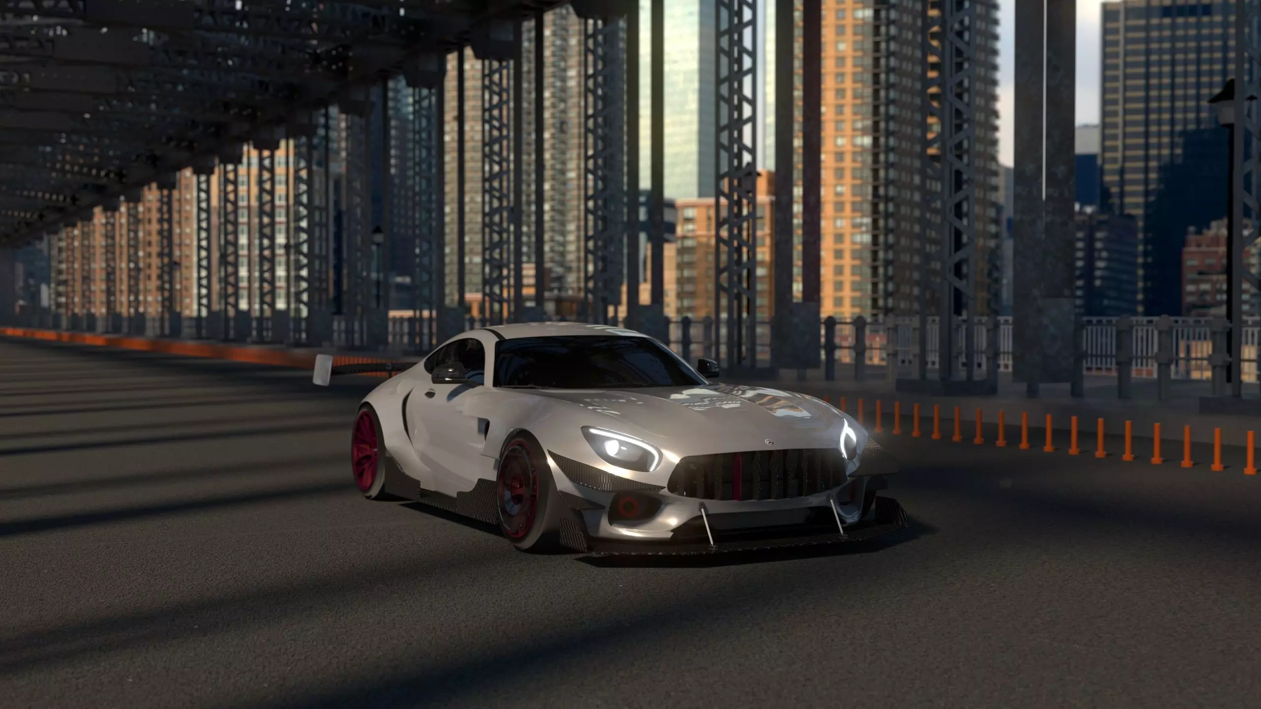 AMG GT race track body kit 3D model