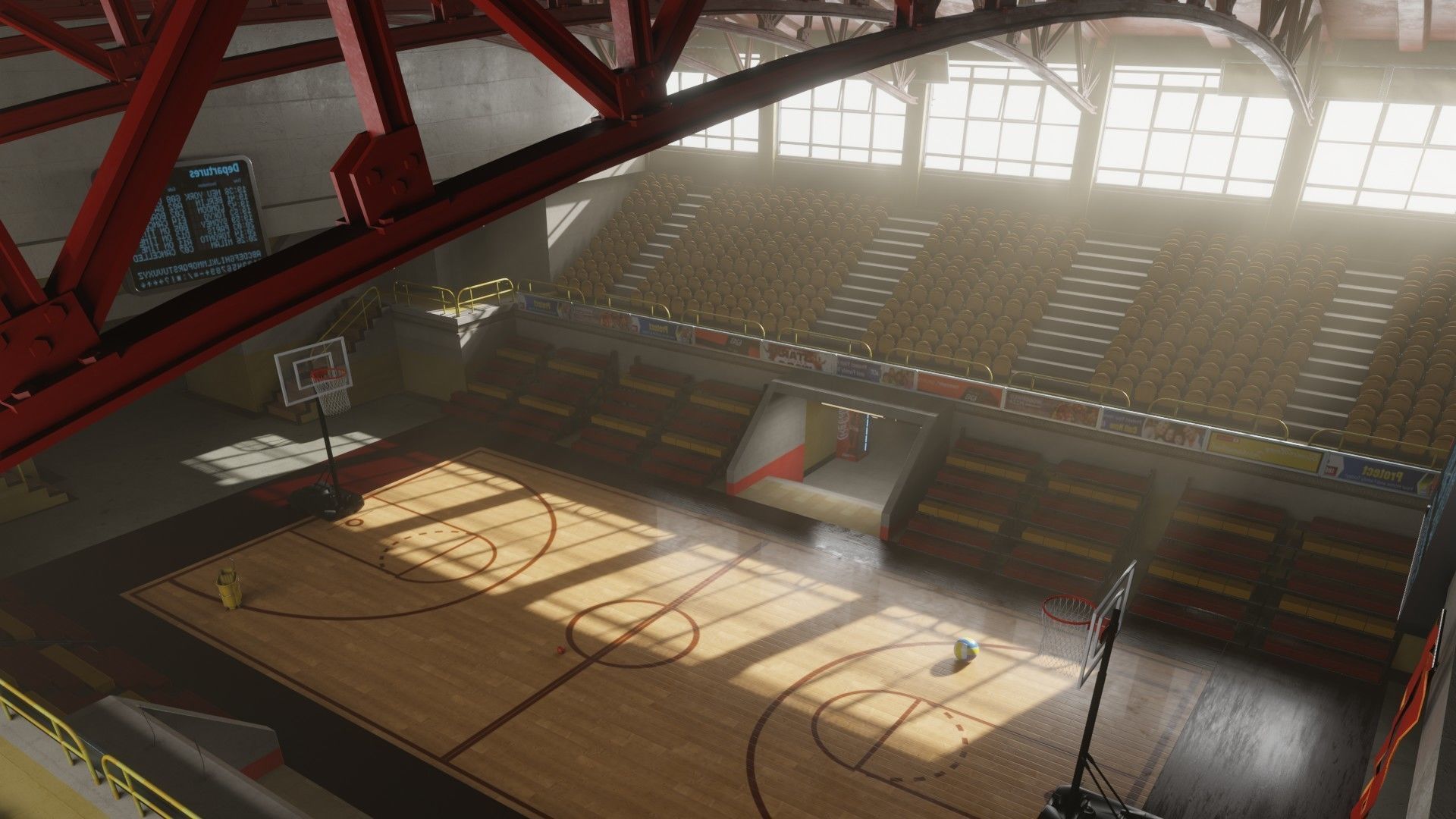 basket ball court 3D model_5
