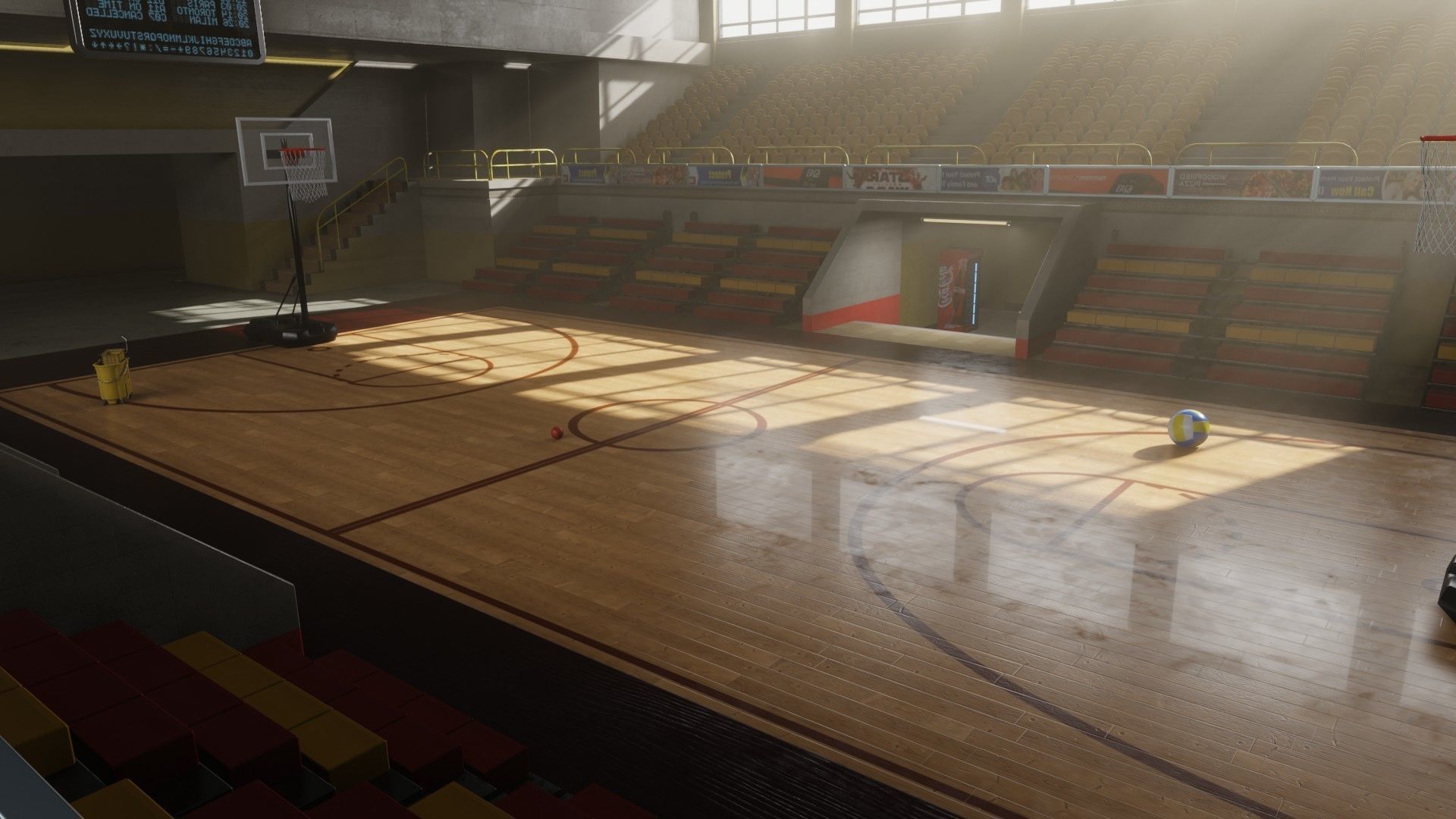 basket ball court 3D model_4