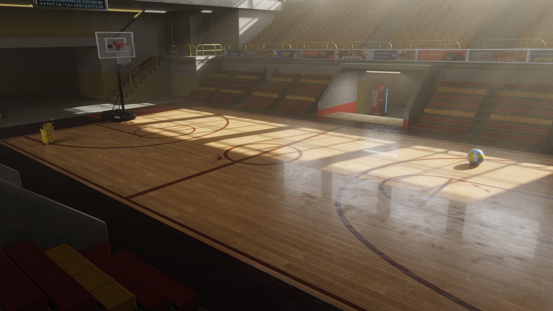 basket ball court 3D model_8
