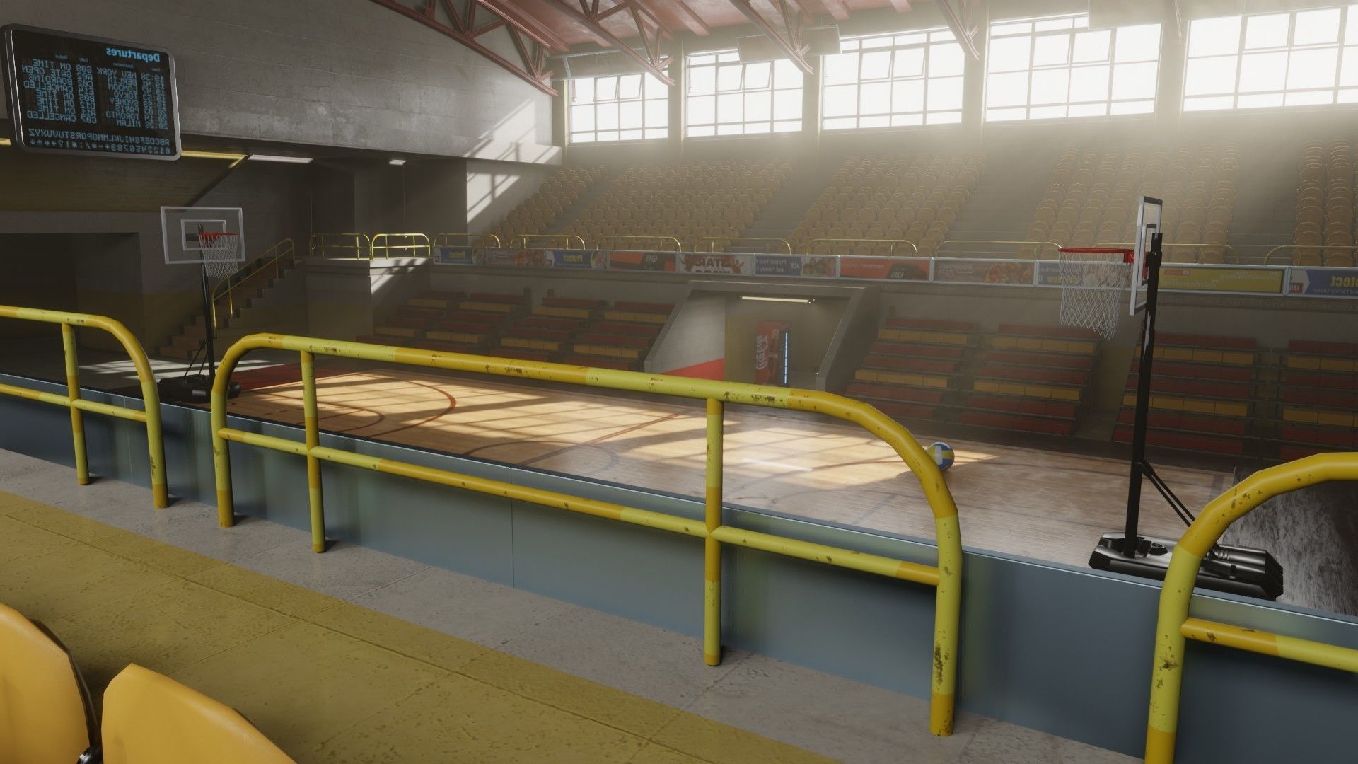 basket ball court 3D model_2