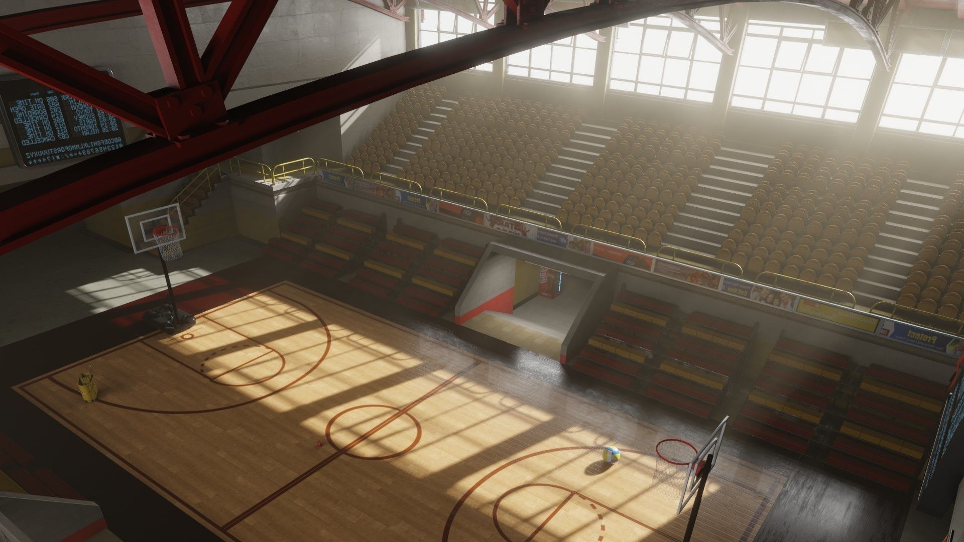 basket ball court 3D model_6