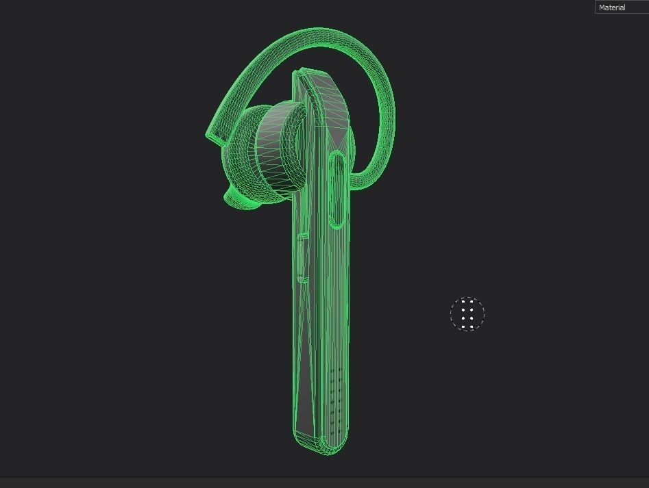 Bluetooth Headset  M2 Low-poly 3D model_2