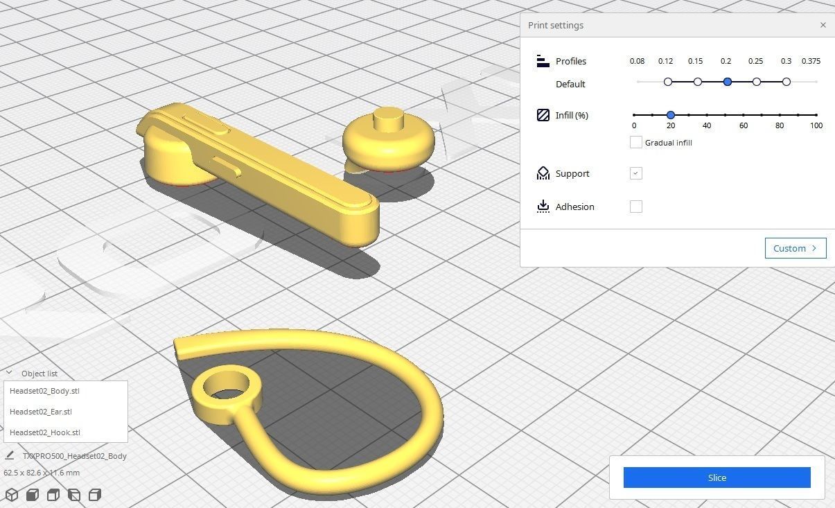 Bluetooth Headset  M2 Low-poly 3D model_22