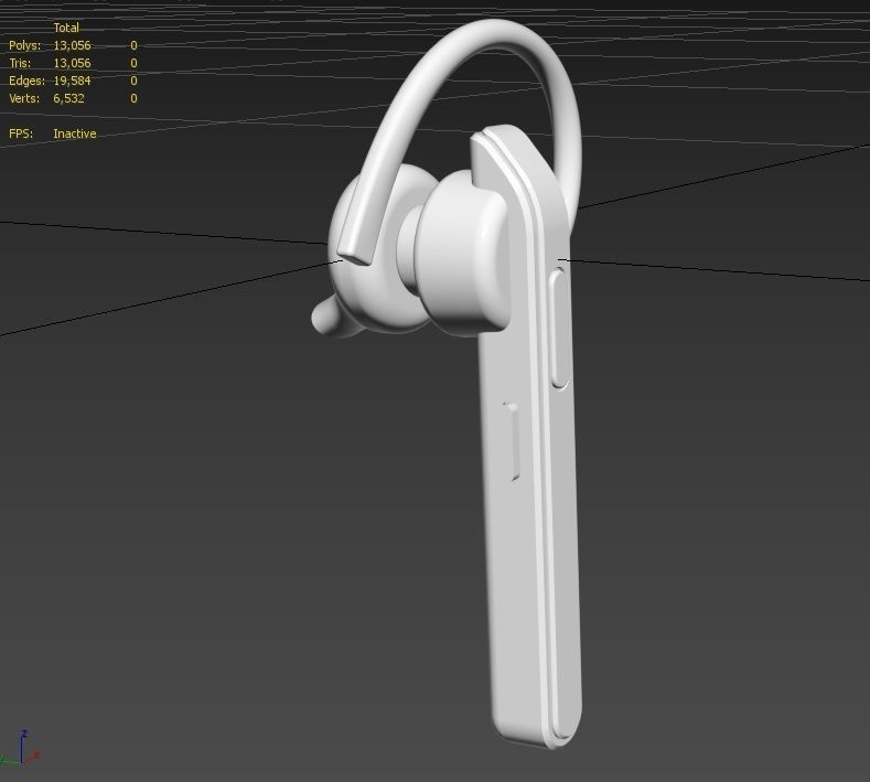 Bluetooth Headset  M2 Low-poly 3D model_19