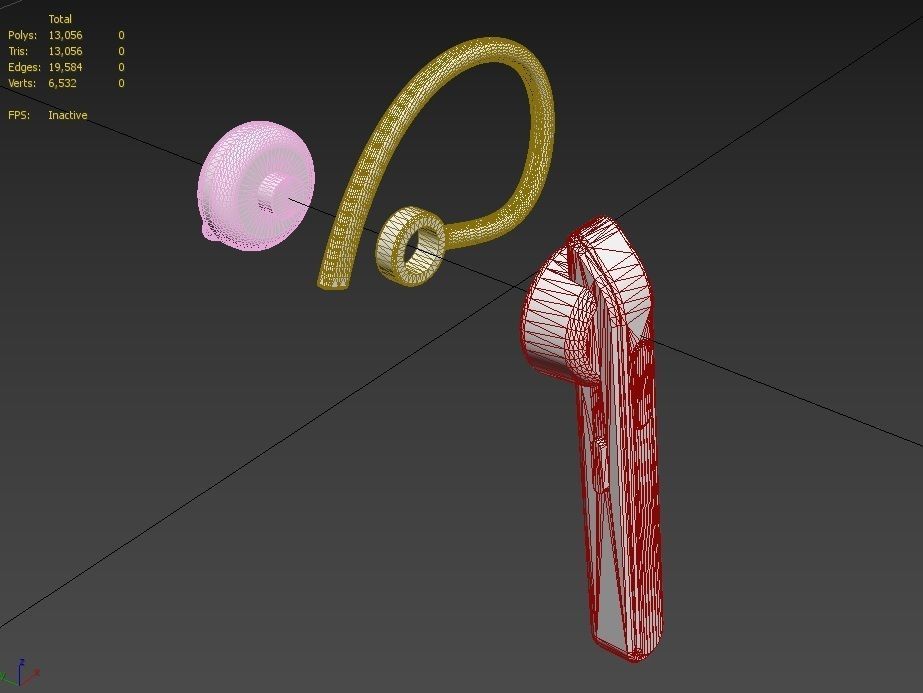 Bluetooth Headset  M2 Low-poly 3D model_39