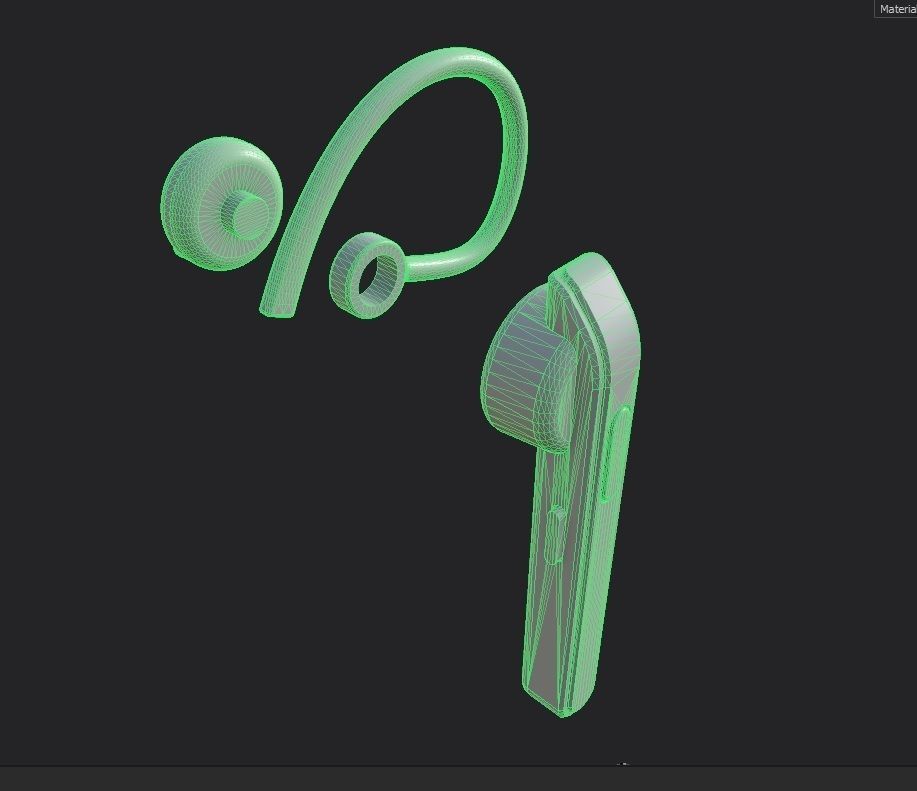 Bluetooth Headset  M2 Low-poly 3D model_18