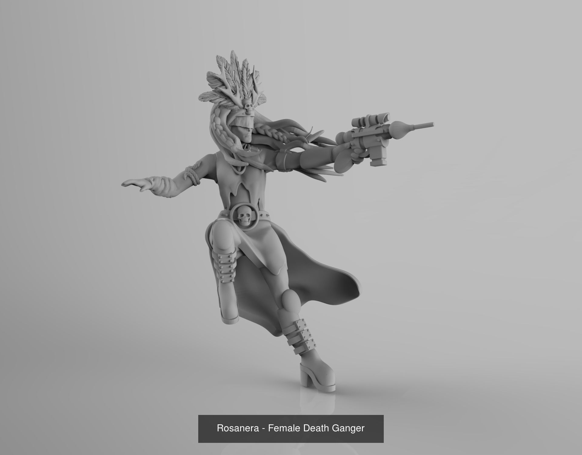 House Bellamorte - Female Gang 3D Model Collection_7