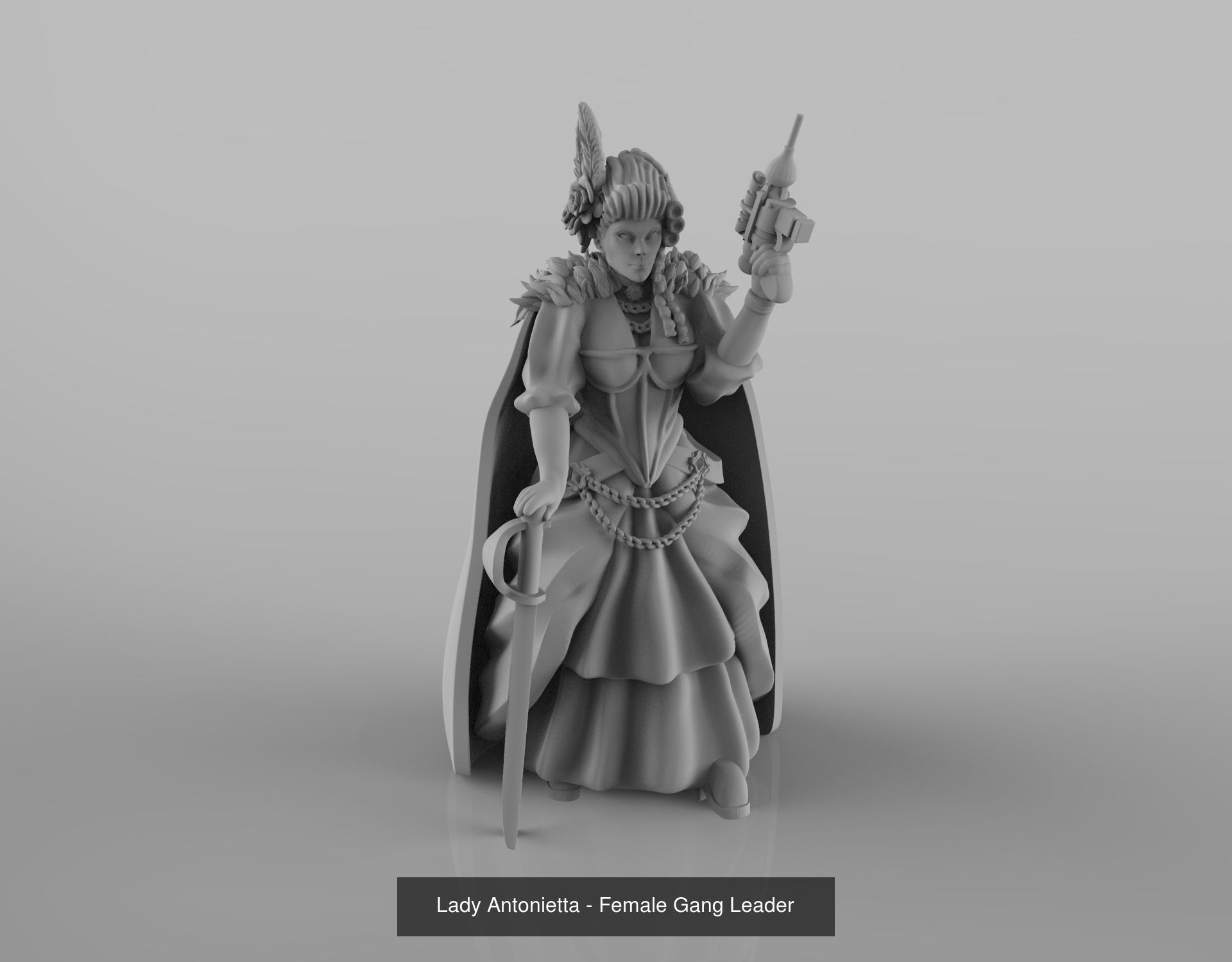 House Bellamorte - Female Gang 3D Model Collection_3