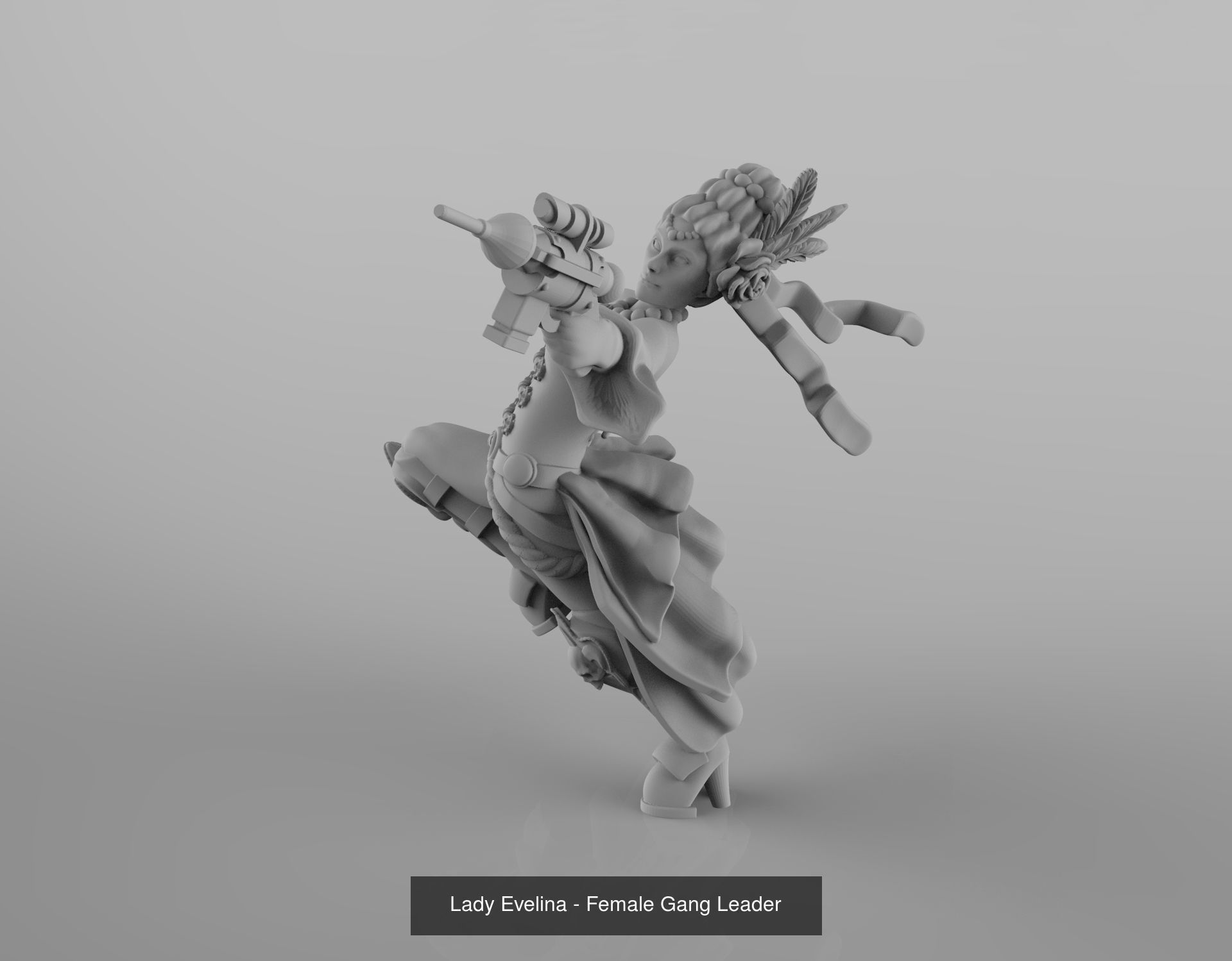 House Bellamorte - Female Gang 3D Model Collection_4