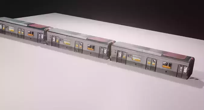 train model with high detail Free low-poly 3D model