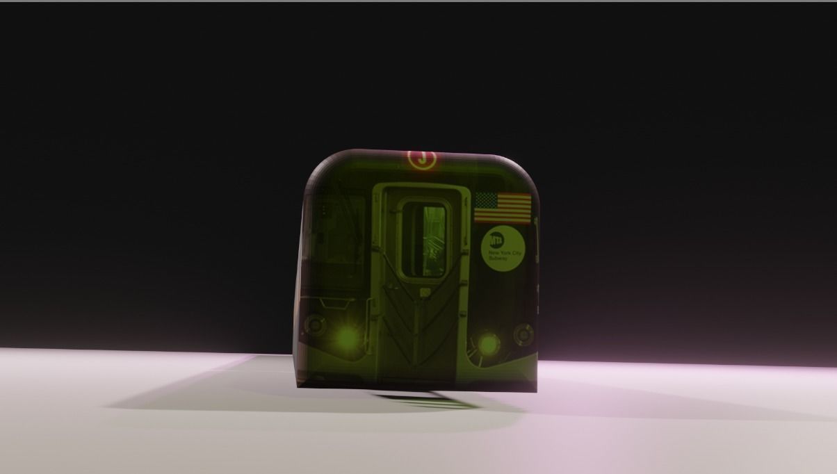 train model with high detail Free low-poly 3D model_4