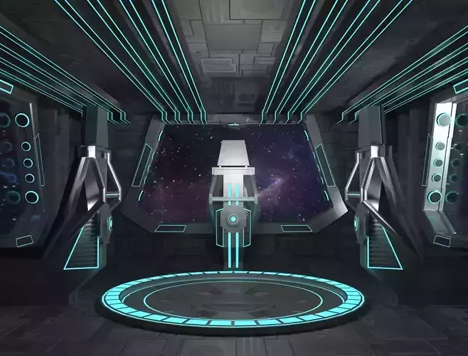 Starship - Startrek Bridge High poly 3D model