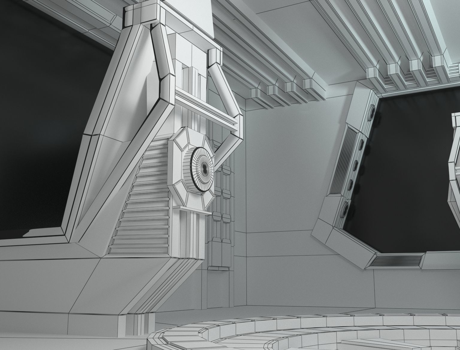 Starship - Startrek Bridge High poly 3D model 3D model_5