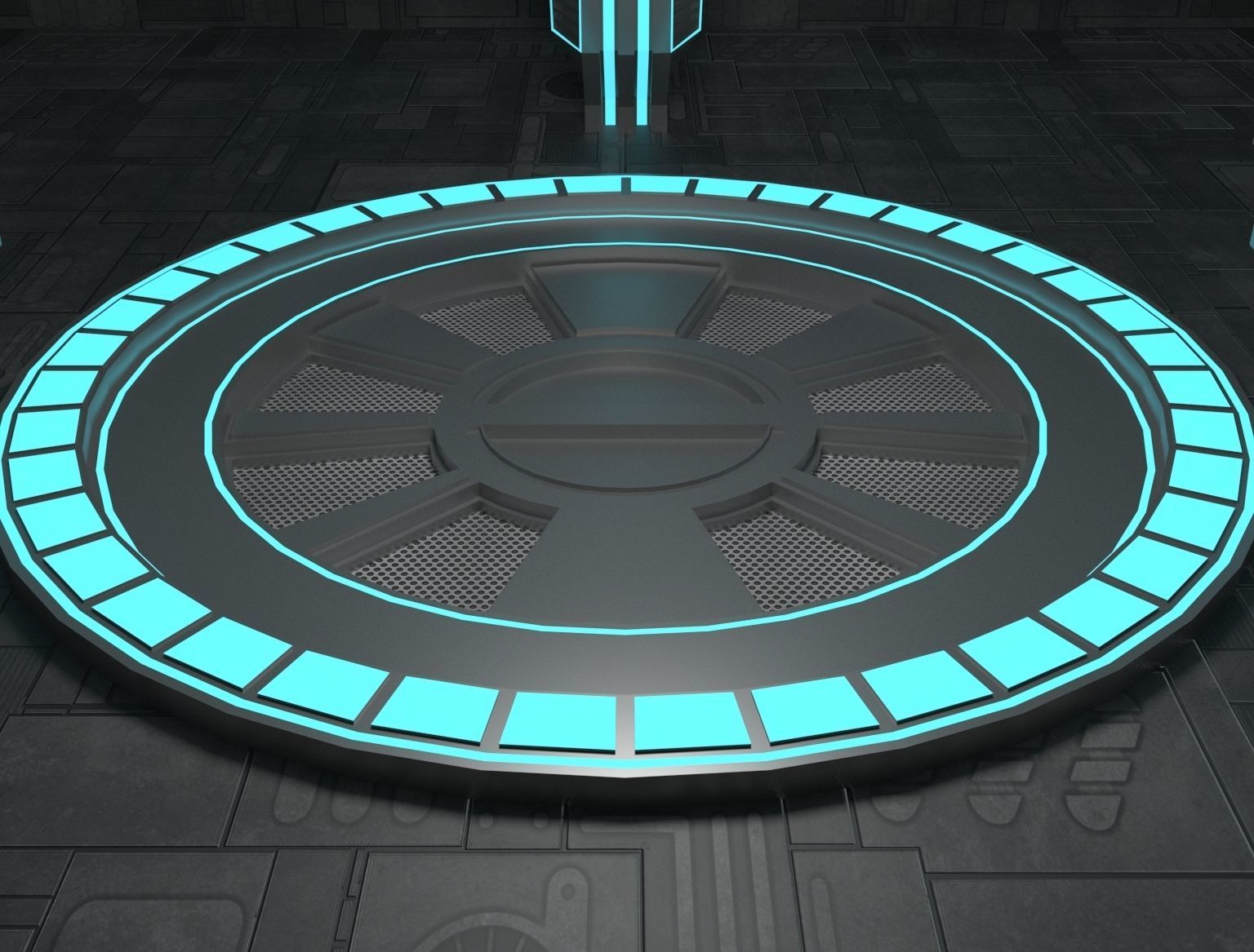 Starship - Startrek Bridge High poly 3D model 3D model_2