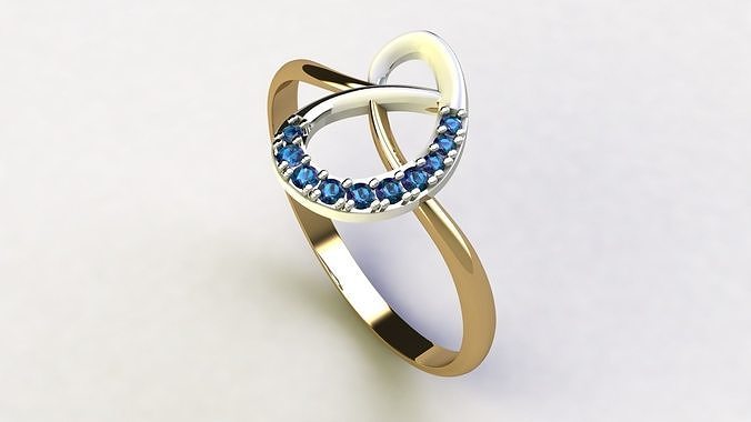 Ring with diamonds und2079 3D print model