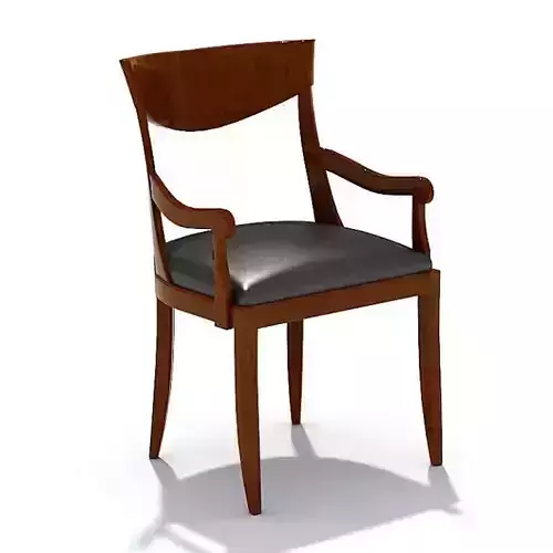 Classic Wood And Leather Chair