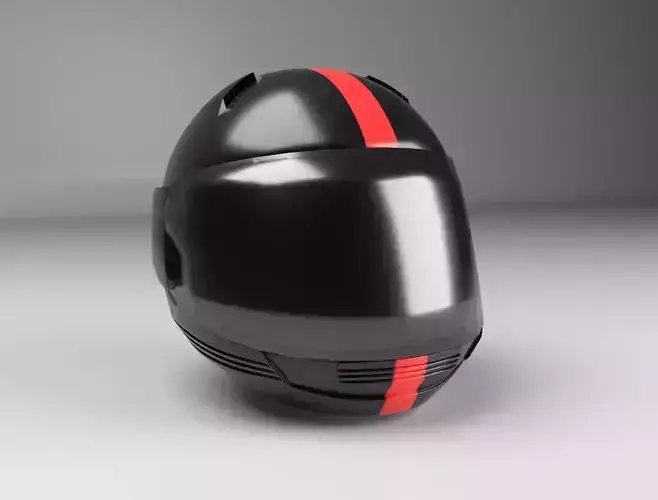 Helmet Black and Red