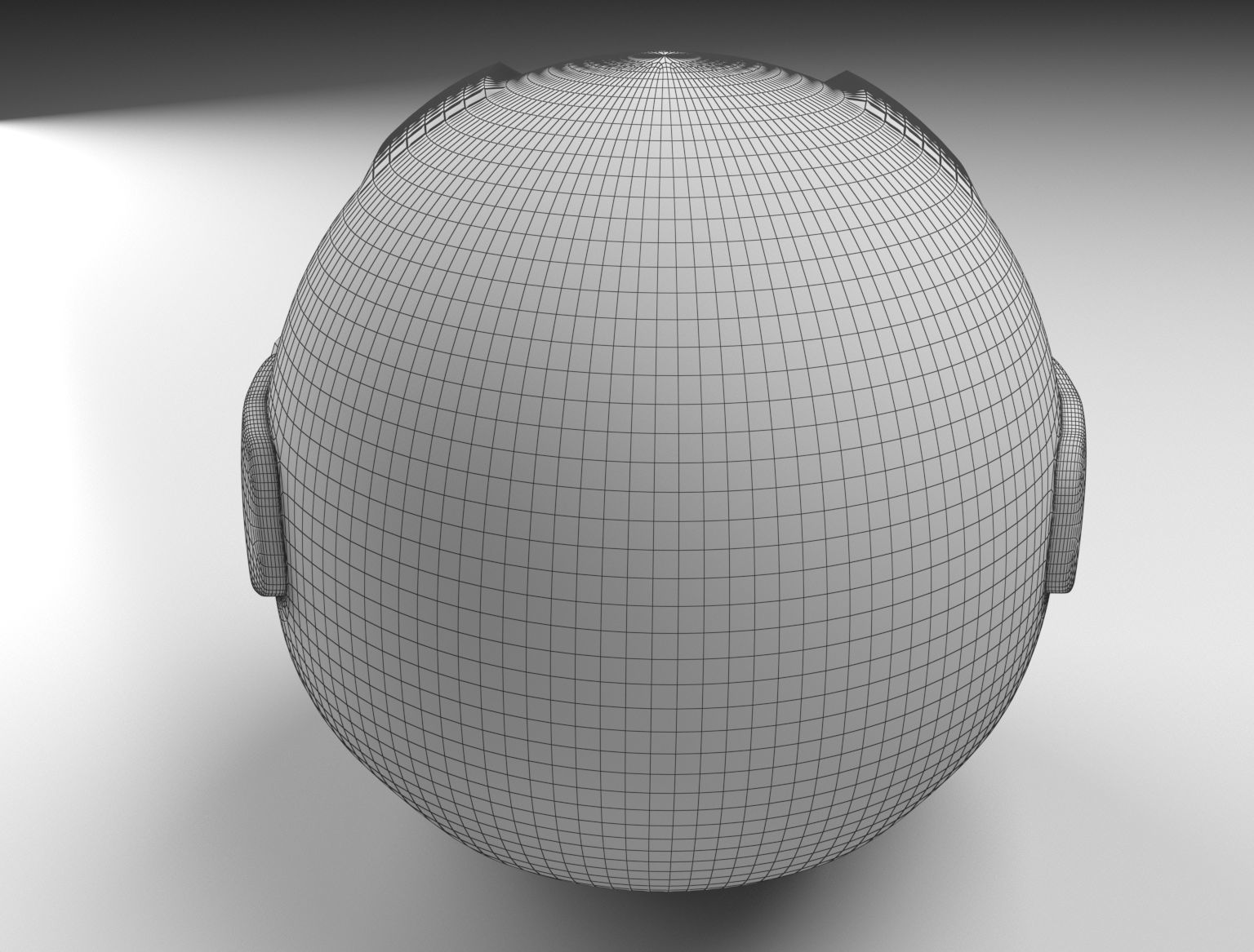 Helmet Black and Red 3D model_11