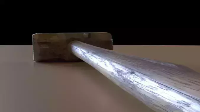 Sledgehammer low poly hammer from movie star wars Low-poly 3D model