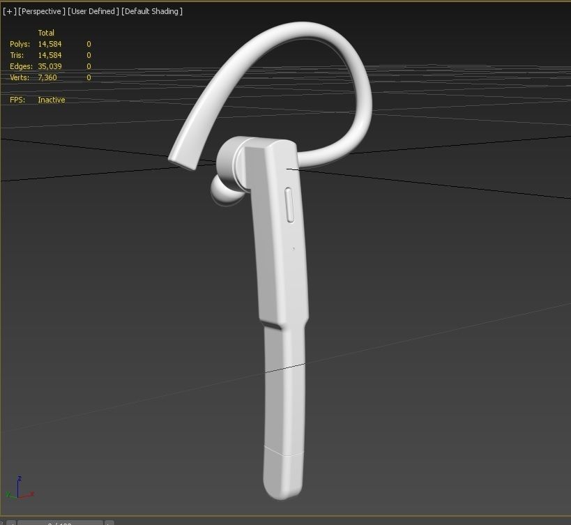 Bluetooth Headset M3 Low-poly 3D model_14