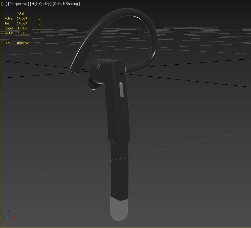 Bluetooth Headset M3 Low-poly 3D model_16