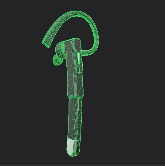 Bluetooth Headset M3 Low-poly 3D model_2