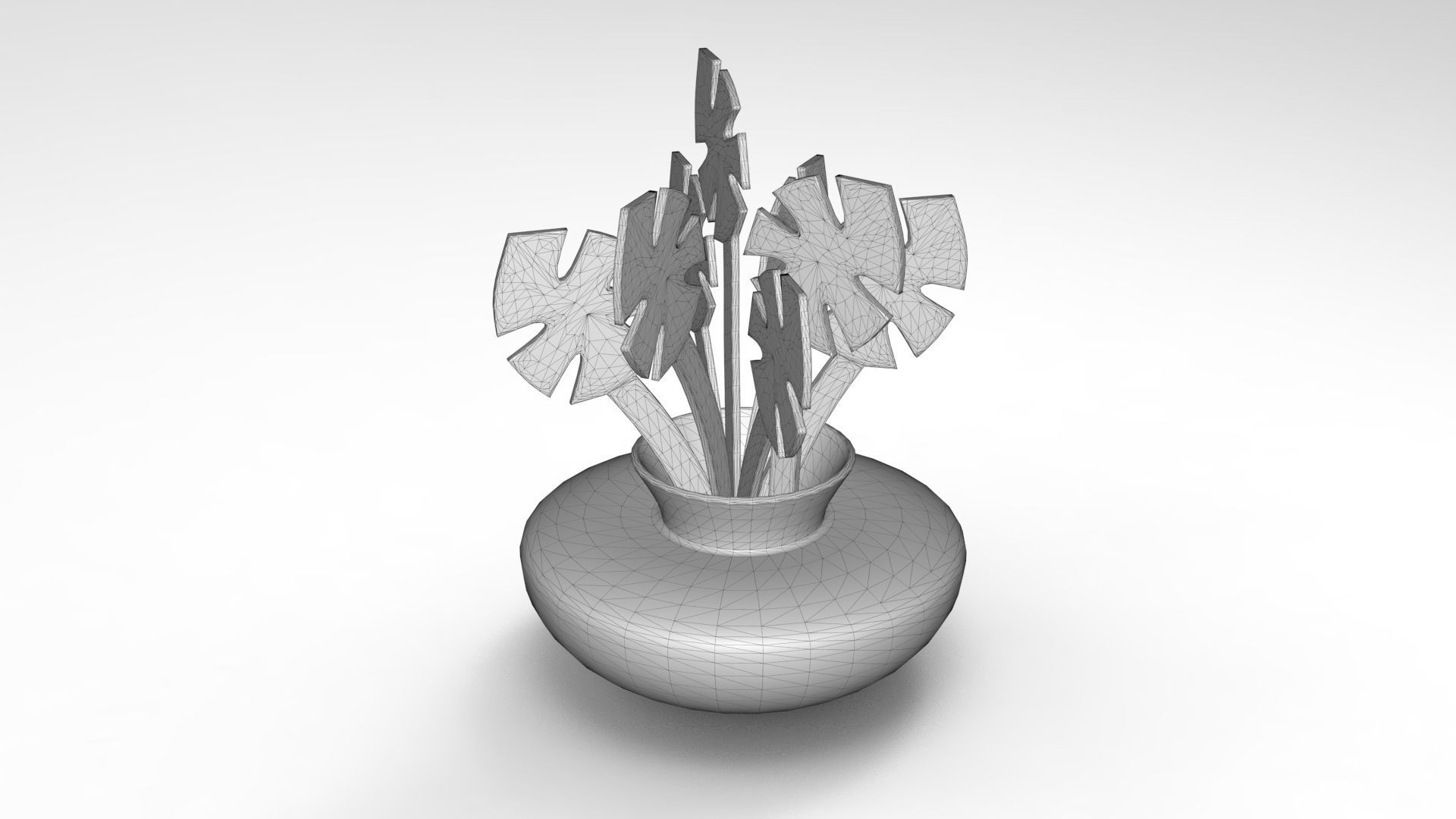 Home Decoration Vase Low-poly 3D model_5