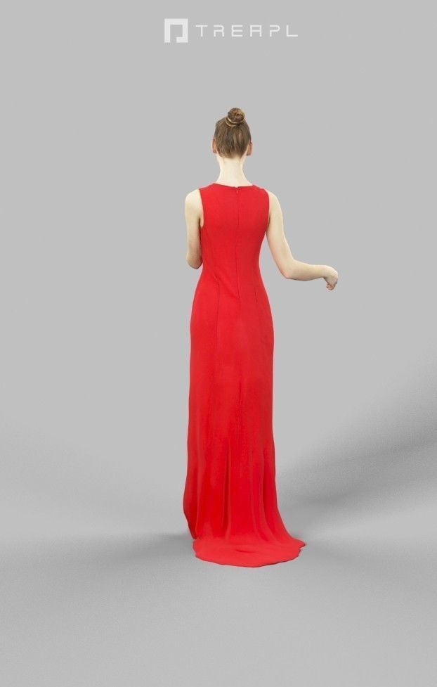 3d crowds and Beauty foreground elegant event woman pointing 3D Model Collection_16