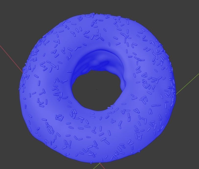 Donut with cup of coffe 3D model_3