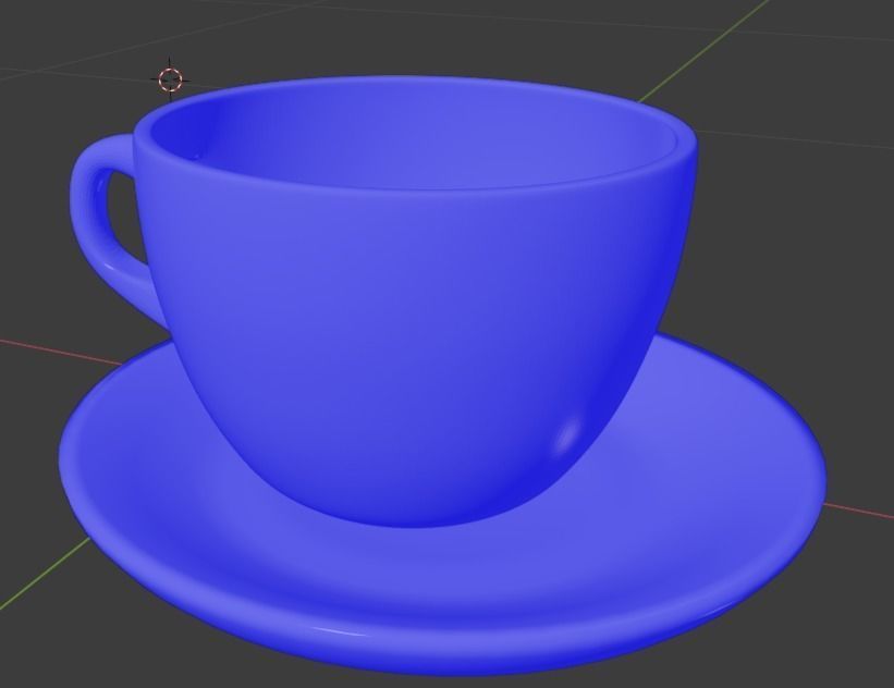 Donut with cup of coffe 3D model_2