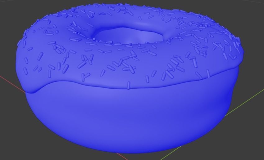 Donut with cup of coffe 3D model_4