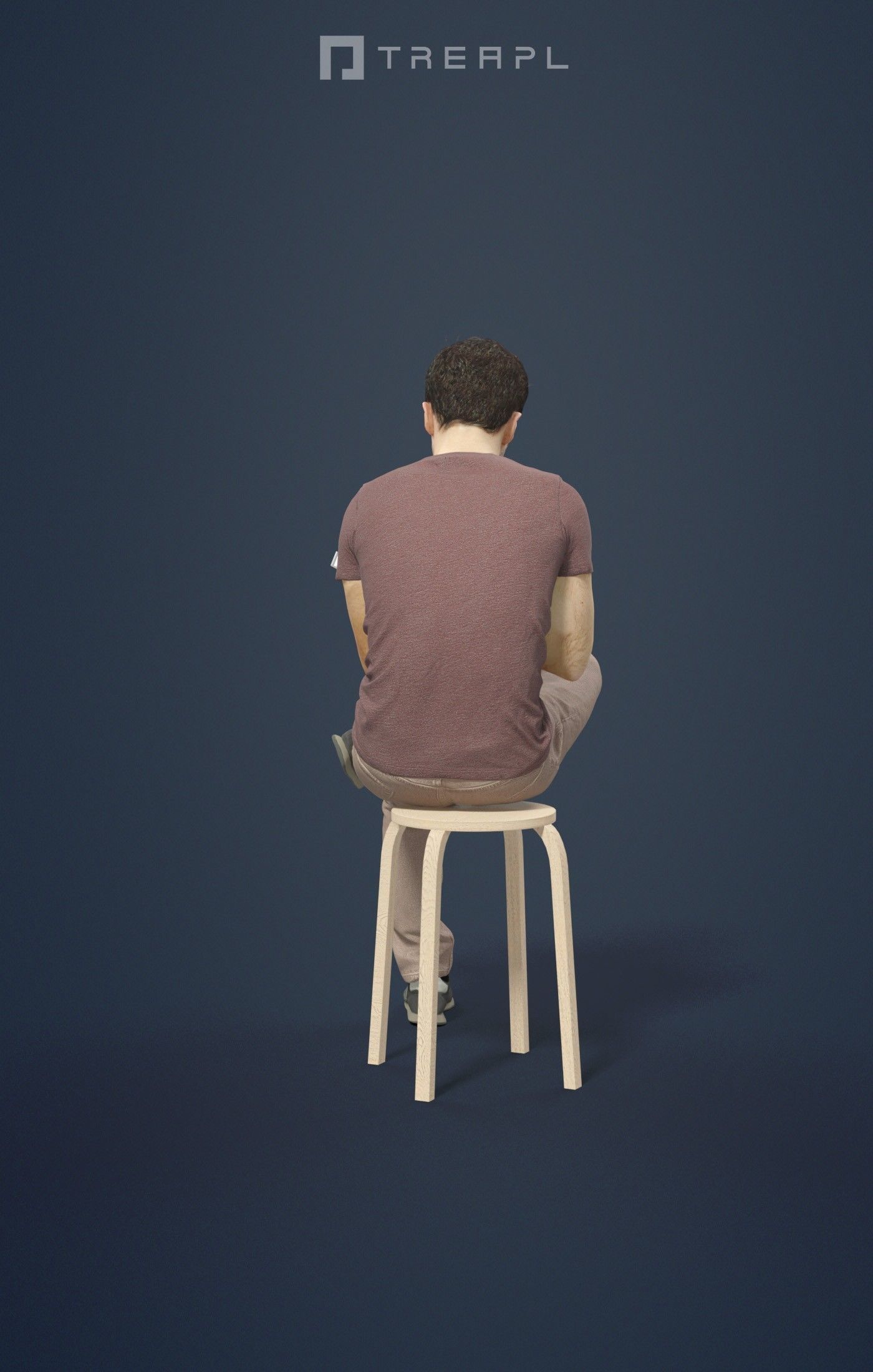 3d crowds and Flow foreground book reading sitting man 3D Model Collection_21