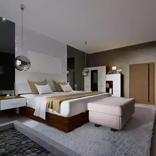 bedroom modern with furniture