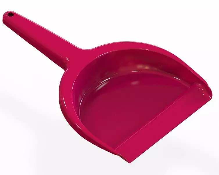 Dustpan plastic scoop with handle 3D print model