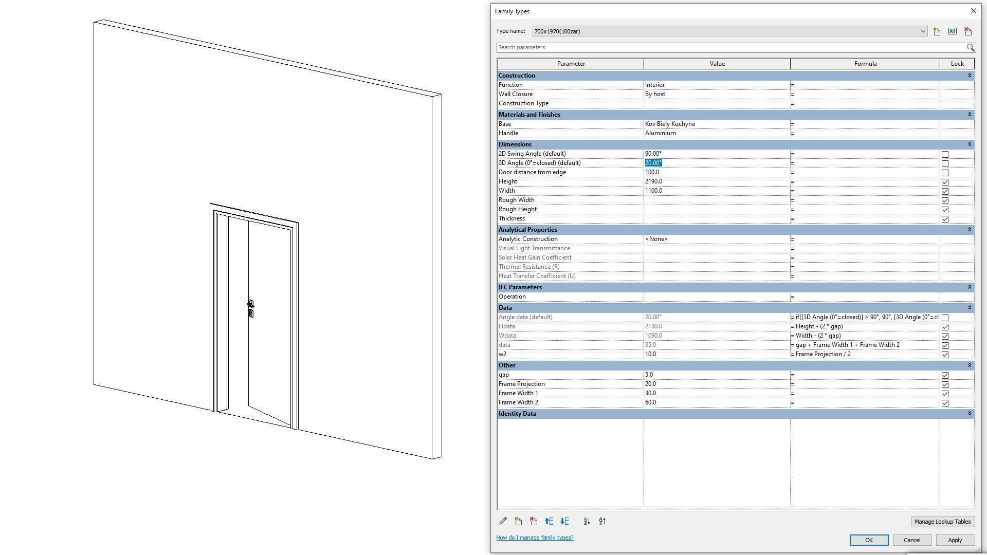 Door - Full Parametric Revit Family Low-poly 3D model_2