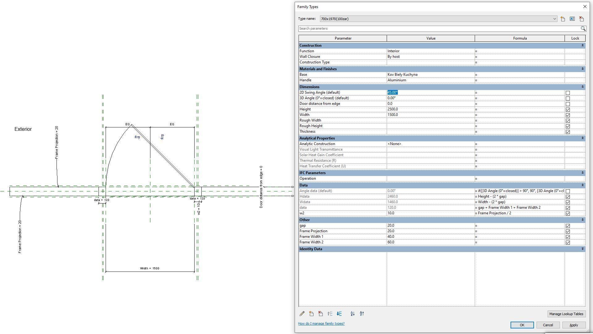 Door - Full Parametric Revit Family Low-poly 3D model_10