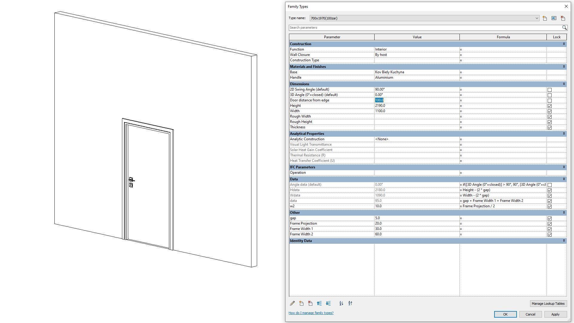 Door - Full Parametric Revit Family Low-poly 3D model_4