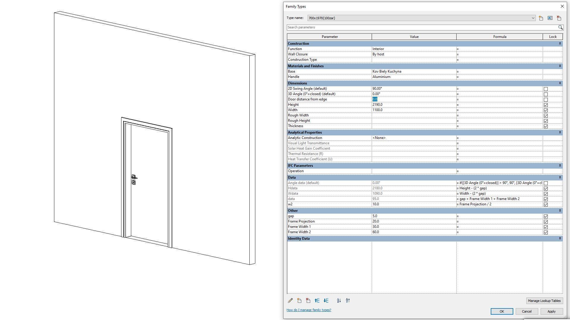 Door - Full Parametric Revit Family Low-poly 3D model_5