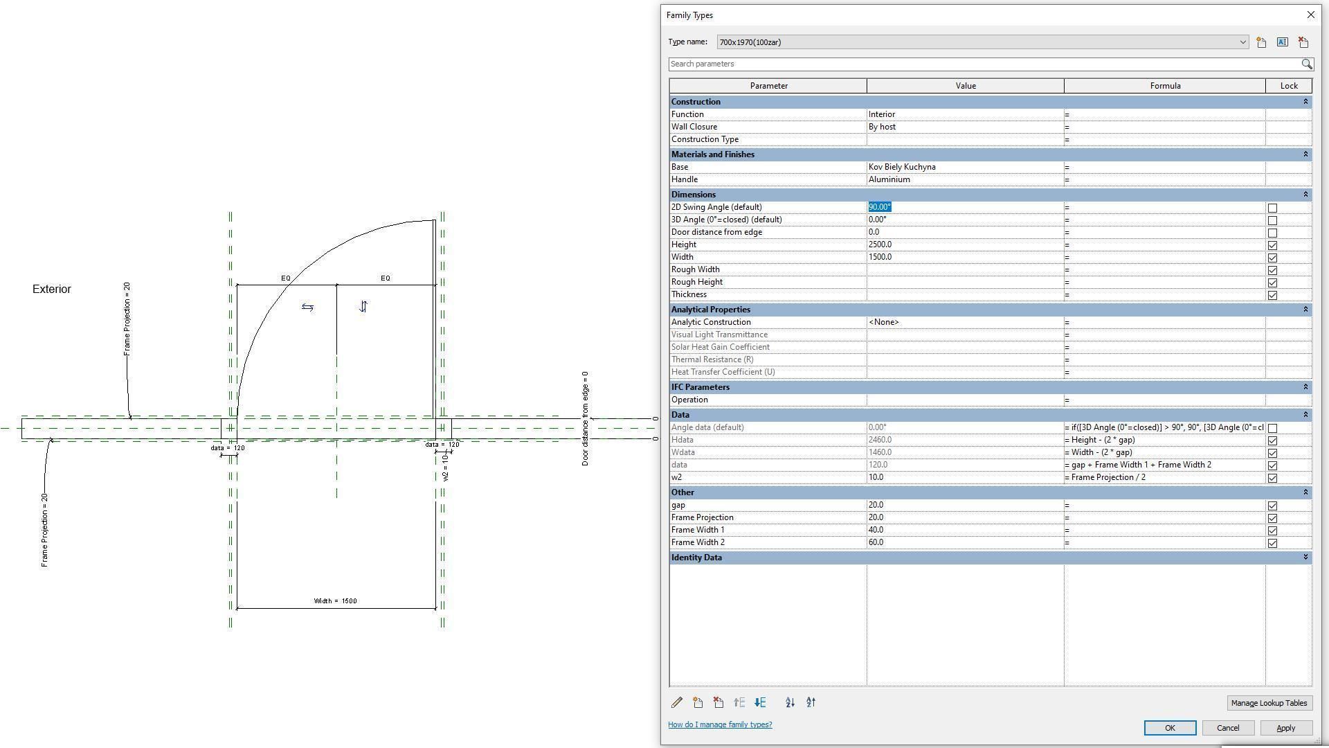 Door - Full Parametric Revit Family Low-poly 3D model_11