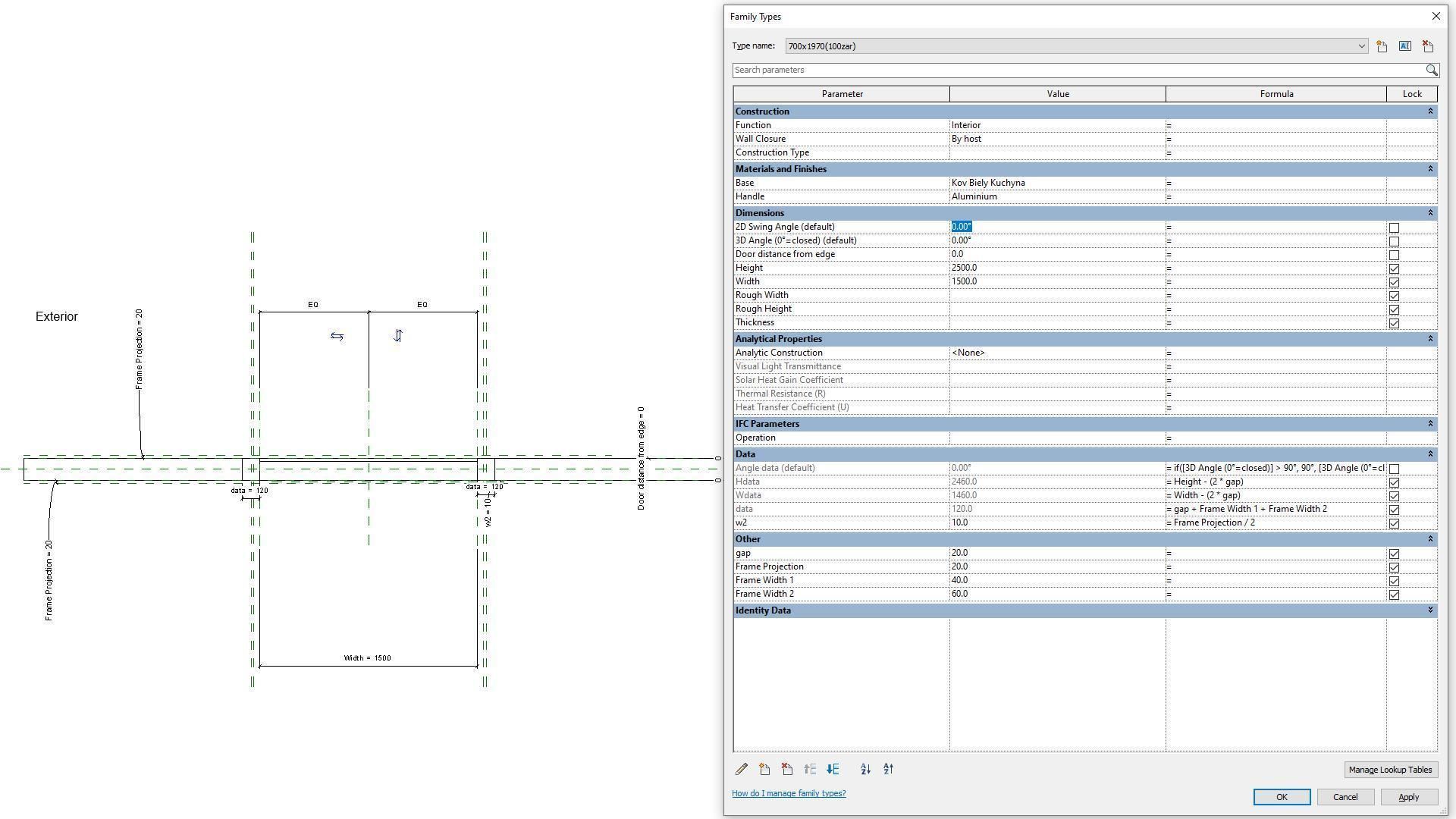Door - Full Parametric Revit Family Low-poly 3D model_9