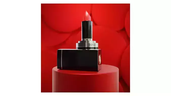 High detailed Lipstick with textures 3D model