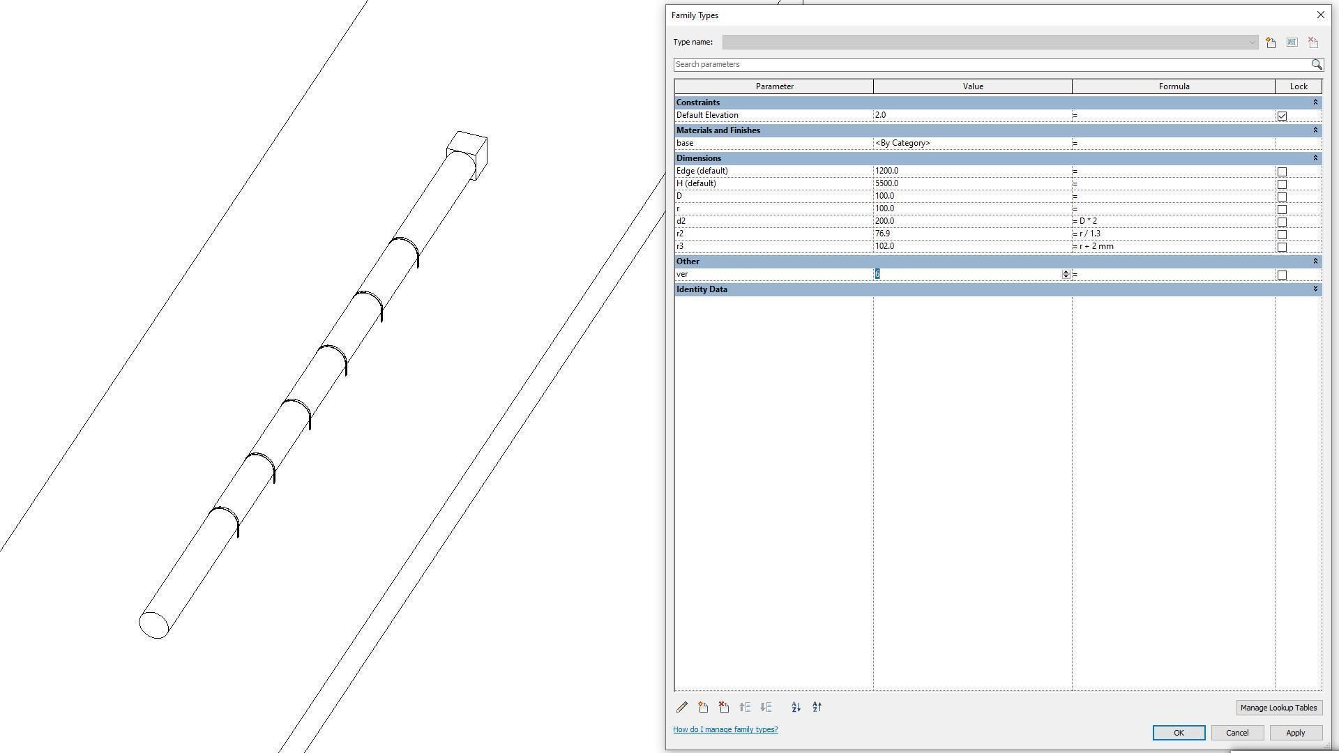 Rain Gutter 2 - Full Parametric Revit Family Free 3D model_6