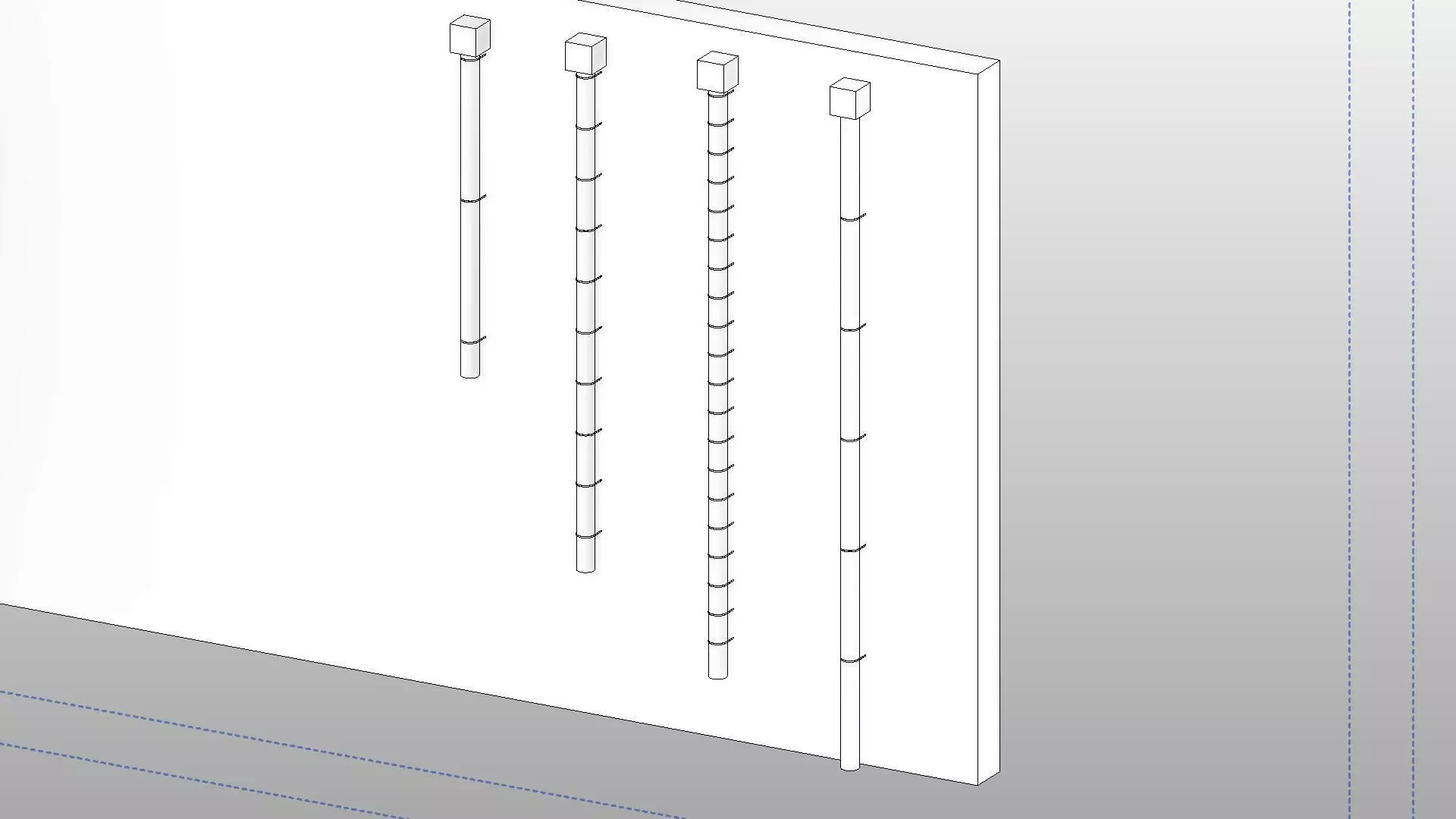 Rain Gutter 2 - Full Parametric Revit Family Free 3D model_0